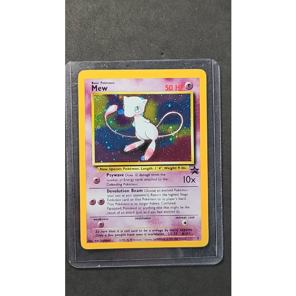 2000 Pokémon Mew #9 WOTC Black Star Holo Promo Card