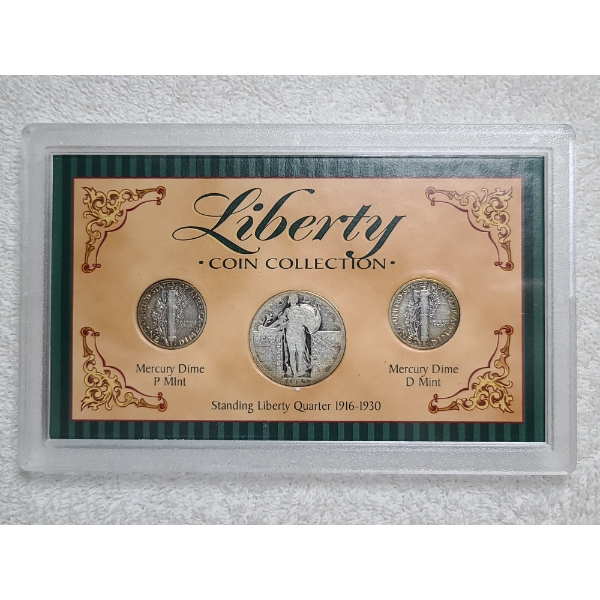 Liberty Coin Collection FT. Two 1943 Silver Mercury Dimes & 1927 Standing Liberty Silver Quarter