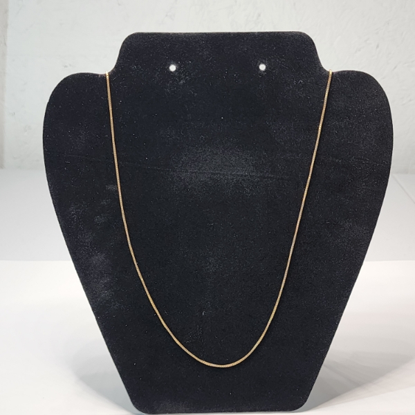 Classic 14K Yellow Gold Box Chain 24" Necklace - TW: 3.9g