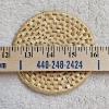 Image 2 : Lot of 6 Woven Rattan Coasters with Matching Cylindrical Storage Holder Box and Lid