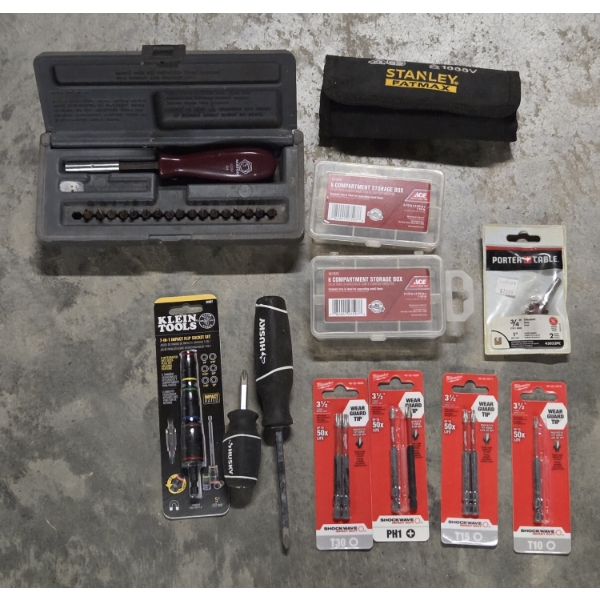 New Porter Cable & Milwaukee Bits, Fat Max Screwdriver Kit, Matco Set & More