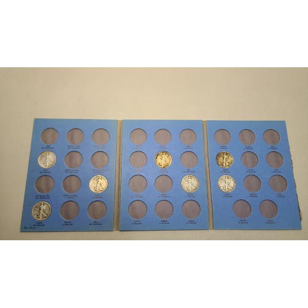 United States 90% Silver Walking Liberty Half Dollars In Whitman Coin Album - Face Value: $3.50