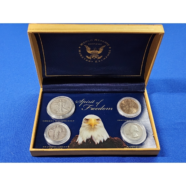 World Reserve Spirit of Freedom Coin Collection - Including Silver - in Display Box 