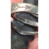 Image 4 : Sterling Silver Southwestern Style Cuff Bracelet & Rings With Turquoise - Total Weight: 26.1g