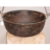 Image 2 : Antique Cast Iron 11 Inch Round w Handle Fireplace Pot - 5" Height  - No Issues