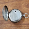 Image 4 : Antique Late 1800's Sterling Silver H.Samuel English Railroad Pocket Watch ~ Total Weight 126 Grams