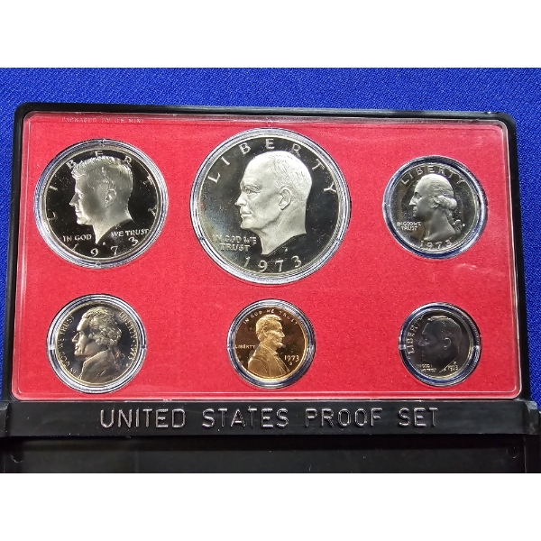 1973- S United States Mint Proof Set in Display Case