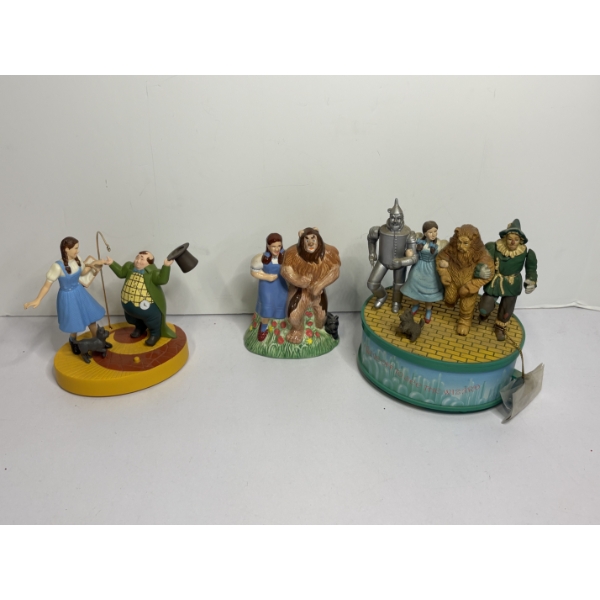 Wizard of Oz Figurines - Munchkin & Dorothy - Dorothy & Lion - "We're off to see the Wizard" Enesco 