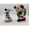 Image 1 : Mickey Mouse Santa with Bag of Toys with Donald Duck in it - Mickey Mouse Skiing Musical Box 