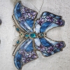 Image 5 : Six Assorted Beautiful Heirloom Porcelain Butterfly Ornaments ~ 2003 Bradford Editions