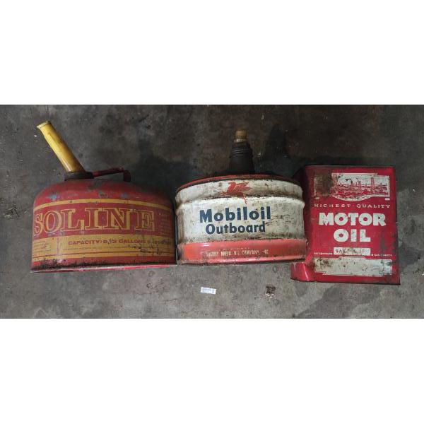 *Pick Up At Louisville Home - No Shipping Available* Vintage Oil & Gas Can Collection 