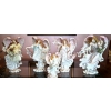 Image 1 : Set of 5 Porcelain Seraphim Angels - Tallest Approximately 13"