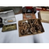 Image 3 : Lot of Assorted Tools, Parts, Nice Metal Toolbox, Vintage White Magic Key Buttonhole Worker