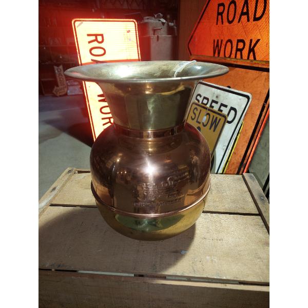 Embossed "Union Pacific"  Spittoon - Exc Condition - Brass & Copper