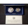 Image 1 : World Cup USA 1994 Commemorative Two Coin Set - 90% Silver Dollar & 92% Copper Half Dollar