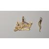 Image 1 : Tests As 14K Yellow Gold "Special Friend & Italian Horn Pendant - Total Weight: 1.8g