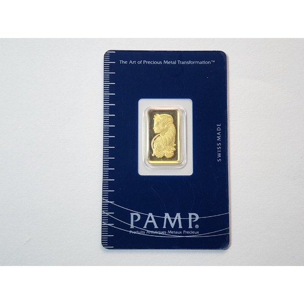 5-gram PAMP Swiss 999.9 Fine Gold Bar - Certified in Sealed Package