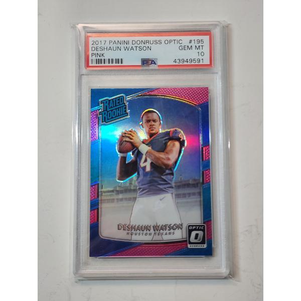 2017 Panini Donruss Optic DESHAUN WATSON Pink Prizm Rookie Card #195 PSA GEM MT 10