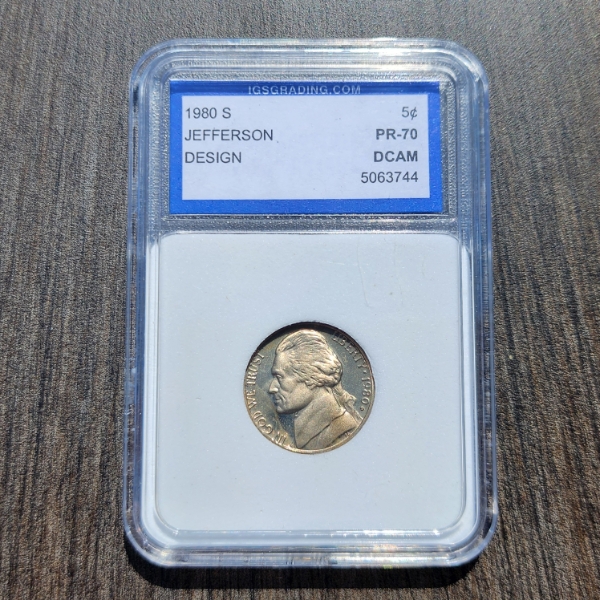 1980-S Jefferson Nickel IGC PR 67 DCAM