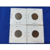 Image 6 : x4 Assorted Years Indian Head Cents in Holders