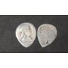 Image 1 : (2) Unique 90% Coin Silver Guitar Picks 