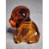 Image 1 : Rare Degenhart Amber Glass Pooch - Collectible Glass Dog 