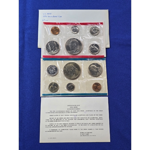 1976 P & D United States Mint Uncirculated Coin Set - 12 Uncirculated Coins