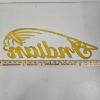 Image 2 : Indian Motorcycle Script Headdress Laser Cut Yellow Stainless Steel Metal Wall Art Sign, 20"x8"