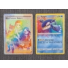 Image 1 : Lot of Two Holo Rare Pokemon Trading Cards Including Rainbow Secret Rare Miss Fortune Sisters!