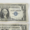 Image 3 : TWO United States Series 1957 A Blue Seal *STAR NOTES* $1 Silver Certificates - Face Value $2.00