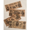 Image 1 : CSA - Civil War Confederate Currency - Repro Lot - 4 Pcs - $100, $50, $20, $10 Large Size Notes 