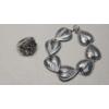Image 1 : Sterling Silver Art NOUVEAU Lady Face Profile Marcasite Ring & DANECRAFT 7" Bracelet - Weight: 26.1g