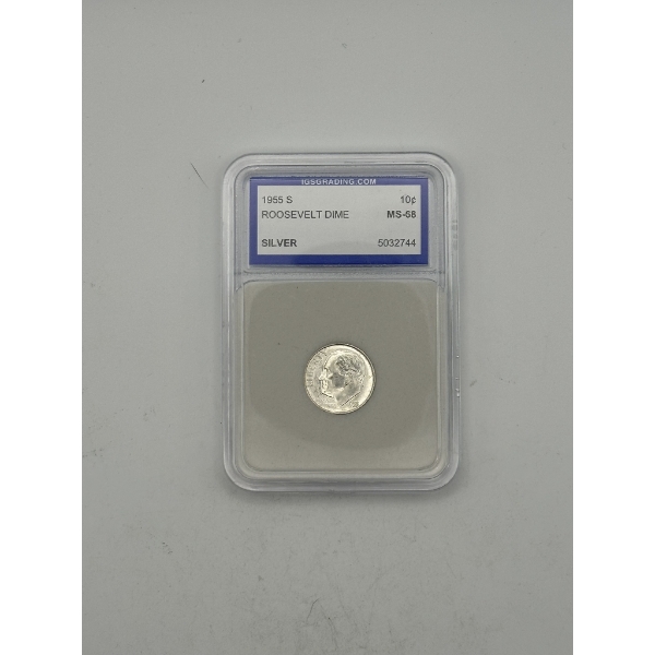 IGS MS68 1955-S Roosevelt Silver Dime