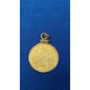 Image 1 : 1846 Liberty Head $2.50 Gold Coin In Gold Filled Bezel - Total Weight: 4.9g