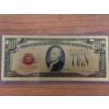 Image 1 : $10 Gold Certificate Gold Back .999999 - 24K Gold Back In Protective Holder - Mint Condition