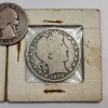 Image 4 : Three U.S. 90% Silver Coins: 1936 Quarter, 1963-D Franklin Half, & 1908-O Barber Half FV: $1.25