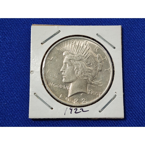 1922 90% Silver Peace Dollar