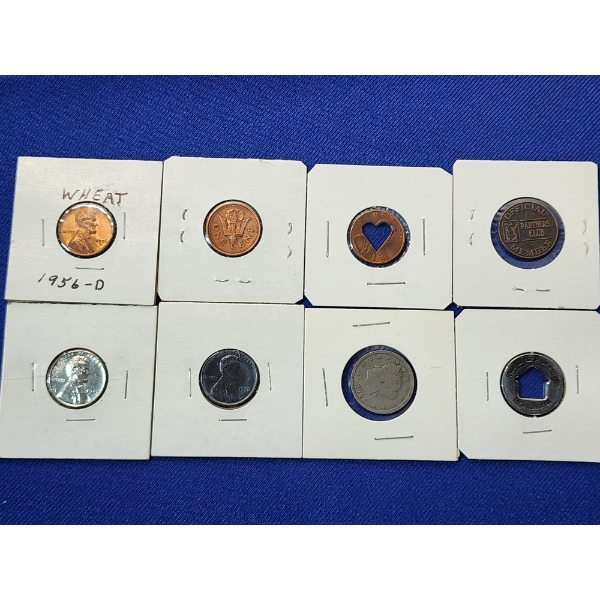 Assorted Lincoln Cents, Barber Nickel, Tokens - See Description!