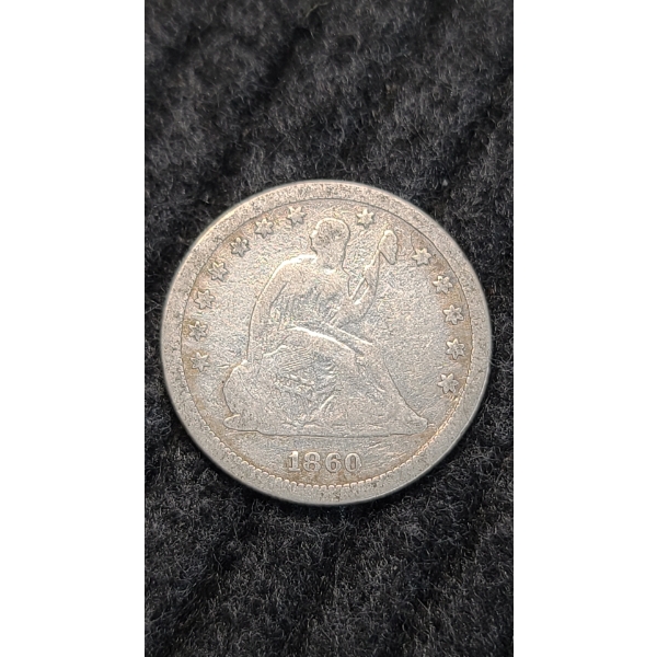 90% Silver 1860 Liberty Seated Quarter 