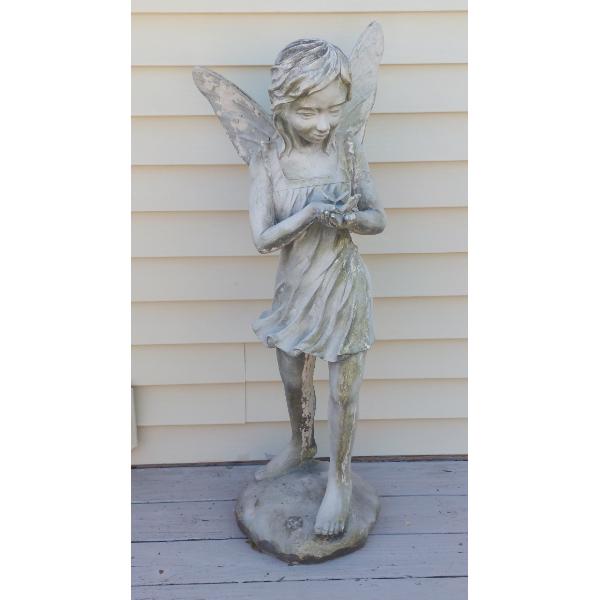 Outdoor Yard Decor - Tall 38" Heavy Faery Statue - See Pics