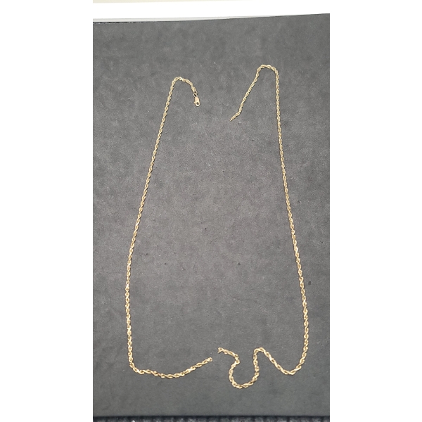 14K Gold Rope Necklace (Broken) - Weight: 10.3g