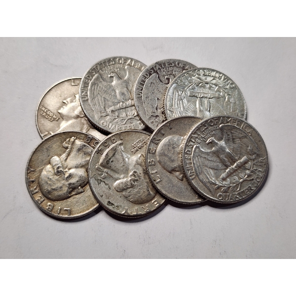 $2 Face Value in Assorted 90% Silver Washington Quarters 