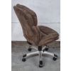 Image 4 : LIKE NEW - SUPERB HIGH QUALITY PLUSH CLOTH UPHOLSTERED DESK / OFFICE CHAIR - FULL FEATURES