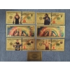 Image 1 : 6 Asstd. 24KT Gold Foil WWE $100 Bills Featuring Undertaker, John Cena & Stone Cold Steve Austin