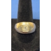 Image 1 : Men's 14K Gold Ring With Diamonds - Size 9 - Weight: 6.6g