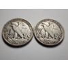 Image 4 : Two Walking Liberty 90% Silver Half Dollars ~ 1937 & 1942 ~ $1.00 Face Value