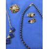 Image 3 : 10''x5.5'' Vintage Wooden Jewelry Box With Great Collection Of Costume Pieces Including, Bracelets, 