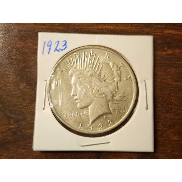 1923 United States 90% Silver Peace Dollar in Incredible Condition! A Great Coin For Any Collector!