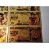 Image 6 : x10 Assorted Dragon Ball Z $10000 999999 24K Gold Foil Banknotes Set w/ CoA
