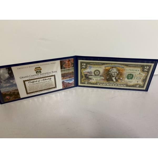 All presidents coins -  FV $1.16 & 2 Yellowstone National Park Legal Tender U.S. Bill-$2 Bank Note- 
